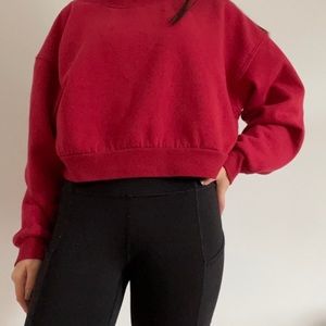 Red Cropped sweater